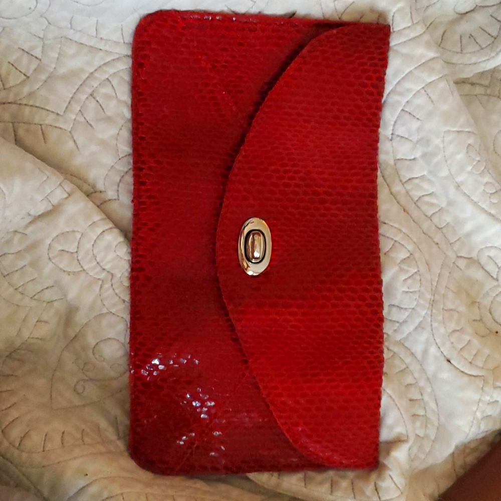 Sorial Faux Snakeskin Clutch